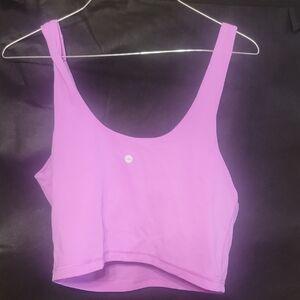 Avia Pink and Purple Fitted Crop Tank Top